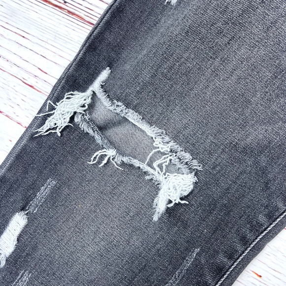 |•KANCAN•| Black Distressed Stretch Skinny Jeans Size 11/29 - Picture 6 of 9